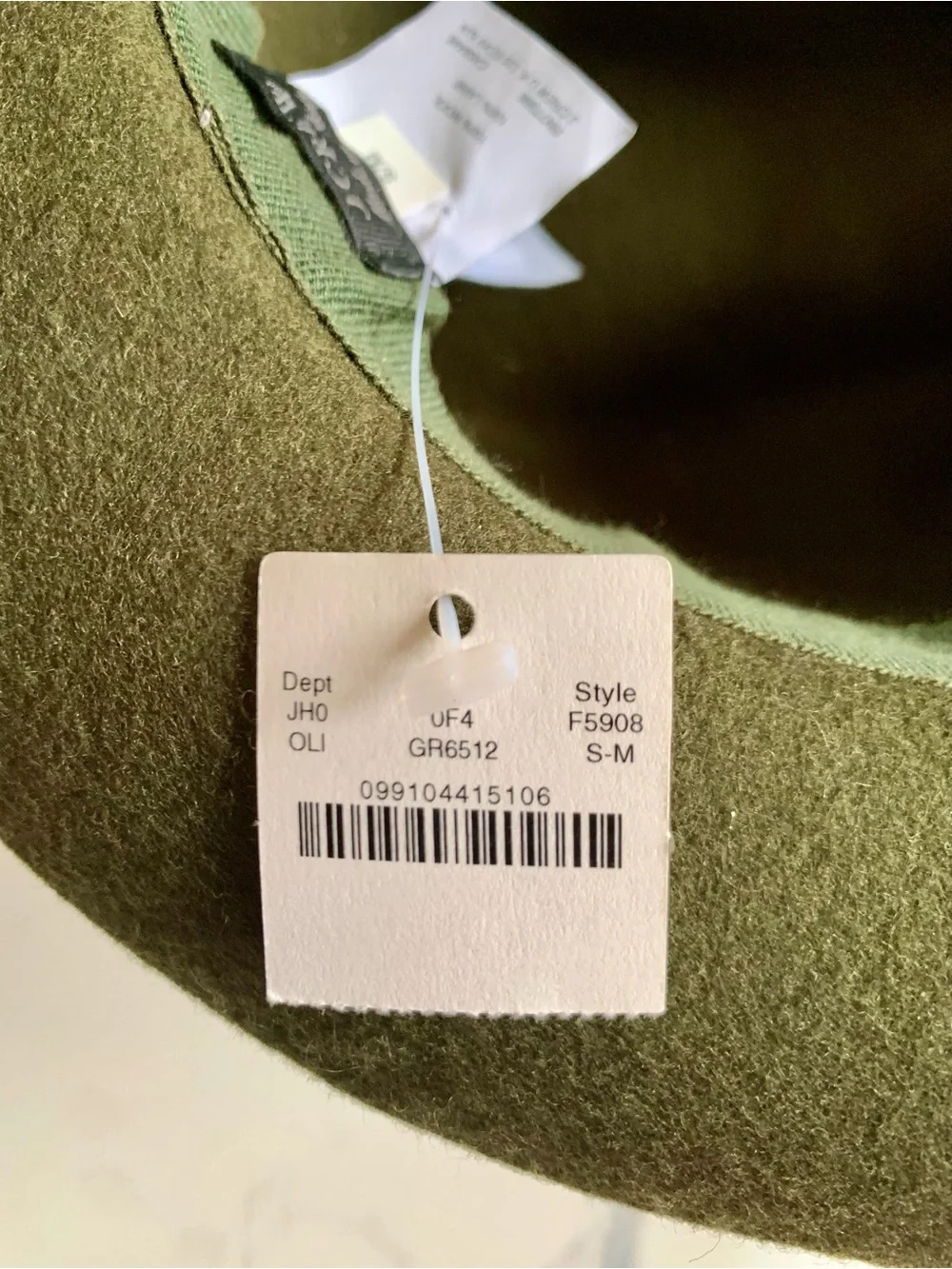 J. Crew Olive Green Wool Fedora Hat